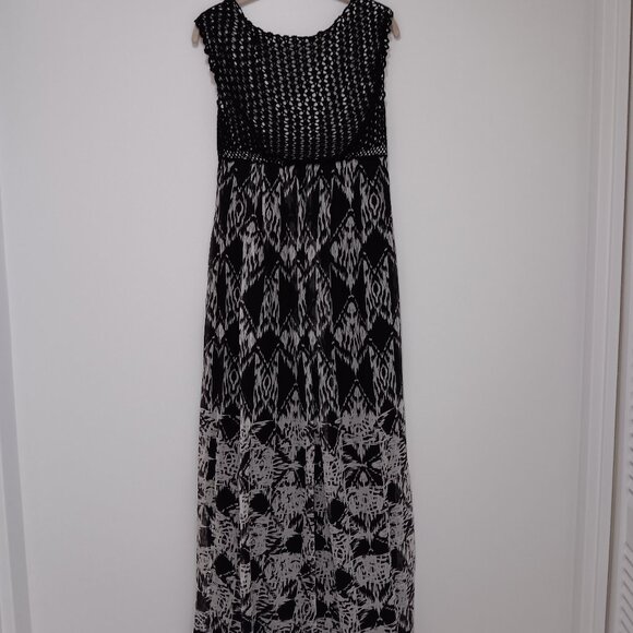 eci maxi chiffon dress - sz 2 - Picture 2 of 4